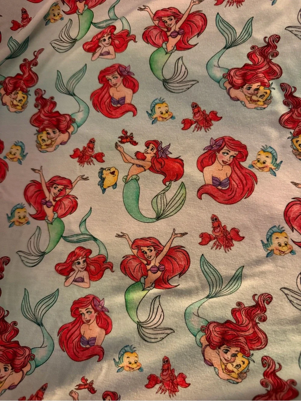 Scoots Under The Sea Ariel Standard Fitted Crib Sheet VGUC